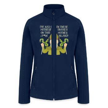 Funny Saint Patrick s Day Snakes Joke Green Irish - Women’s Soft Shell Jacket - navy - Front