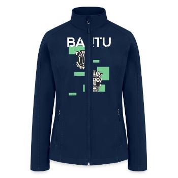 Bantu Mask - Women’s Soft Shell Jacket - navy - Front