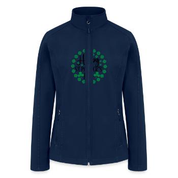 happy st patrick s day - Women’s Soft Shell Jacket - navy - Front