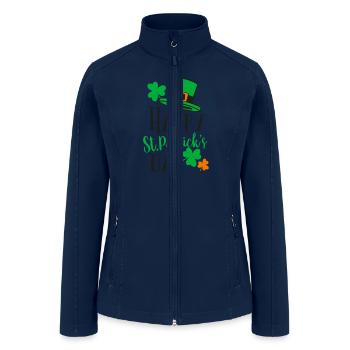 Happy Saint Patricks Day - Women’s Soft Shell Jacket - navy - Front