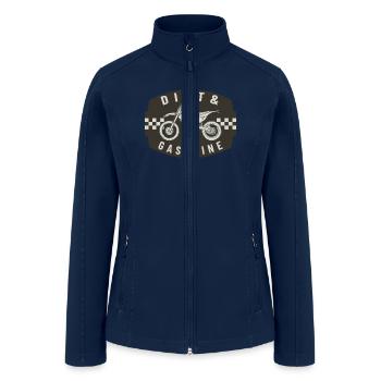 Dirt & Gasoline Cross Bike Motorsport - Women’s Soft Shell Jacket - navy - Front