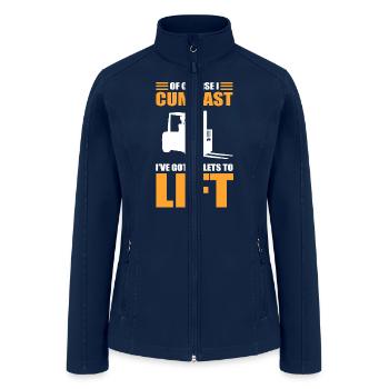 Forklift Operator Forklifter Forkstacker - Women’s Soft Shell Jacket - navy - Front