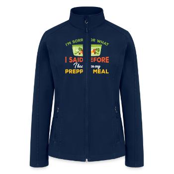 Funny Meal Prep Gift - Women’s Soft Shell Jacket - navy - Front