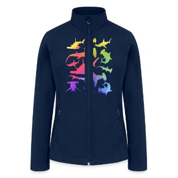 Shark Lover Sharkfish Hammerhead Sharks - Women’s Soft Shell Jacket - navy - Front
