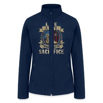 Live A Life Worth Their Sacrifice Shirt Military V - Women’s Soft Shell Jacket - navy - Front