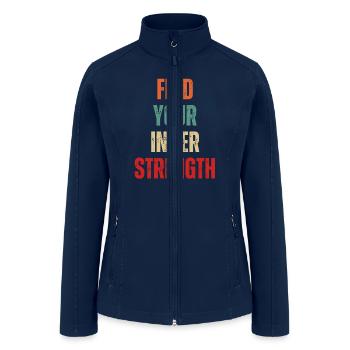 Inspirational and Motivational Quotes for Success - Women’s Soft Shell Jacket - navy - Front