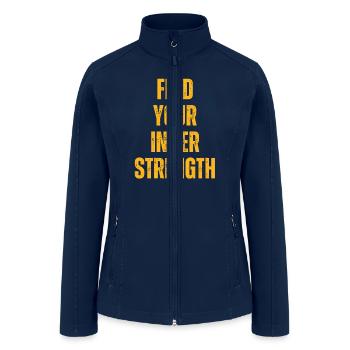 Inspirational and Motivational Quotes for Success - Women’s Soft Shell Jacket - navy - Front