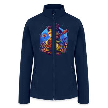 Dark Academia Cottagecore Frog Guitarist Countrysi - Women’s Soft Shell Jacket - navy - Front