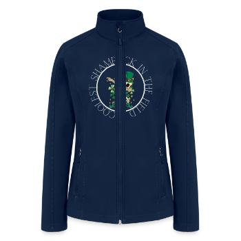 Coolest Shamrock in the Field - Women’s Soft Shell Jacket - navy - Front