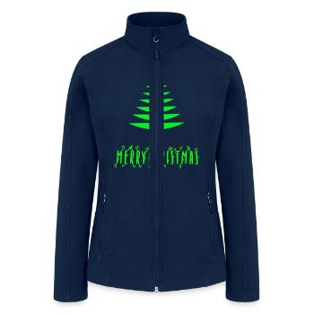 Merry Christmas - Women’s Soft Shell Jacket - navy - Front