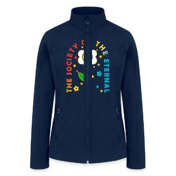 The Society Of The Eternal Optimists Quote - Women’s Soft Shell Jacket - navy - Front