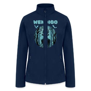 Wendigo Cryptid Halloween - Women’s Soft Shell Jacket - navy - Front