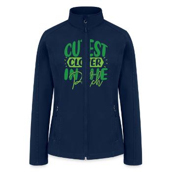 Cutest Clover In The Patch saint patricks day - Women’s Soft Shell Jacket - navy - Front