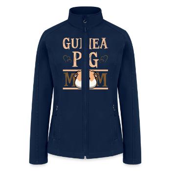 Guinea Pig Mom - Guinea Pig Owner Cavy Lover - Women’s Soft Shell Jacket - navy - Front