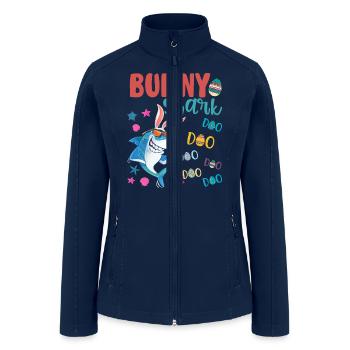 Bunny Shark Easter Shark - Women’s Soft Shell Jacket - navy - Front