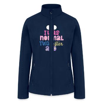 I Was Normal Two Easter Ago - Women’s Soft Shell Jacket - navy - Front