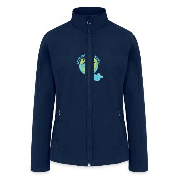 Let s conserve water - Women’s Soft Shell Jacket - navy - Front