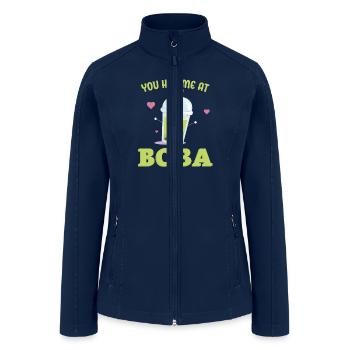 Bubble Tea Junkie, Bubble Tea Lover - Women’s Soft Shell Jacket - navy - Front