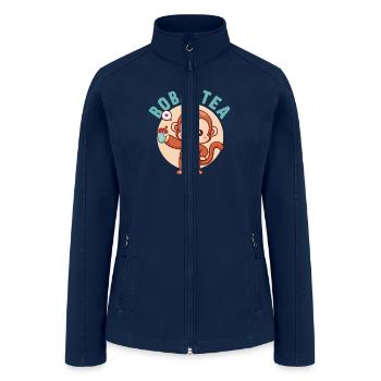 Bubble Tea Junkie, Bubble Tea Lover - Women’s Soft Shell Jacket - navy - Front