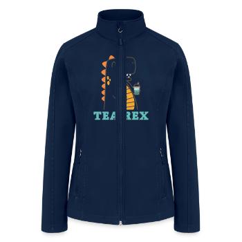 Bubble Tea Junkie, Bubble Tea Lover - Women’s Soft Shell Jacket - navy - Front