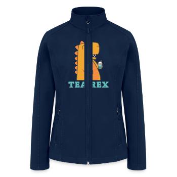 Bubble Tea Junkie, Bubble Tea Lover - Women’s Soft Shell Jacket - navy - Front