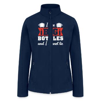 Wine Drinking Wine Tasting Wine Lover - Women’s Soft Shell Jacket - navy - Front
