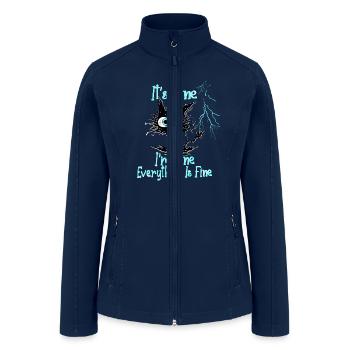 It's fine I'm fine everything is under control fun - Women’s Soft Shell Jacket - navy - Front