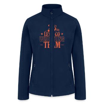 Let's go Wrestling Team Show Fight Stunt - Women’s Soft Shell Jacket - navy - Front