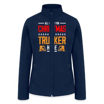 Christmas Trucker - Women’s Soft Shell Jacket - navy - Front