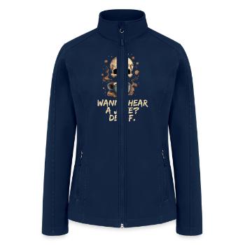 Wanna hear a joke? Decaf Skull Coffee Addict - Women’s Soft Shell Jacket - navy - Front