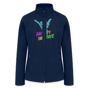 Rave to the Grave - Techno - Women’s Soft Shell Jacket - navy - Front