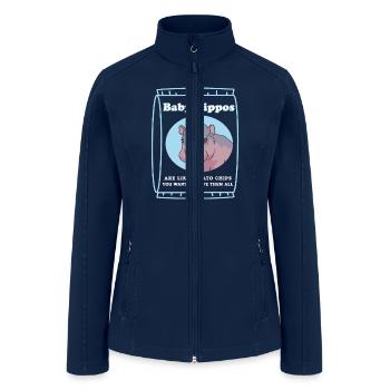 Hippos Are Like Hippo Hippopotamus - Women’s Soft Shell Jacket - navy - Front