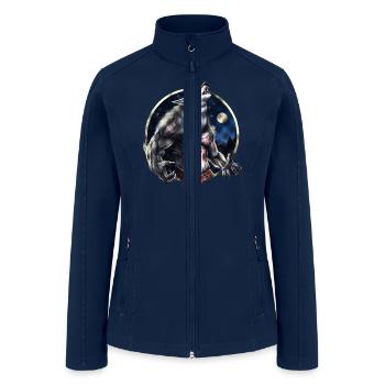 Werewolf Howling OFFICIAL - Women’s Soft Shell Jacket - navy - Front