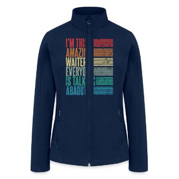 Vintage Restaurantfachmann Profession Gift Retro - Women’s Soft Shell Jacket - navy - Front