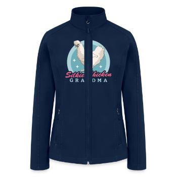 Silkie Chicken Grandma Chickens Silky - Women’s Soft Shell Jacket - navy - Front