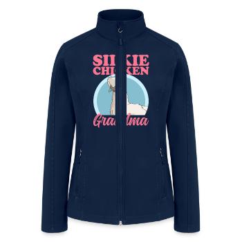 Silkie Chicken Grandma Chickens Silky - Women’s Soft Shell Jacket - navy - Front