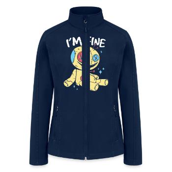 I'm fine - Women’s Soft Shell Jacket - navy - Front
