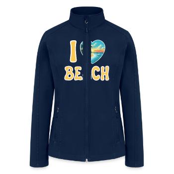 Beach Love - Women’s Soft Shell Jacket - navy - Front