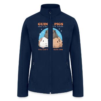 Guinea Pigs Are Like Guinea Pig Owner - Women’s Soft Shell Jacket - navy - Front
