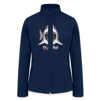 Great White Shark Pet That Shark - Women’s Soft Shell Jacket - navy - Front