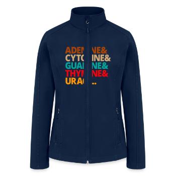 Nucleobases Biology Teacher DNA Biologist - Women’s Soft Shell Jacket - navy - Front