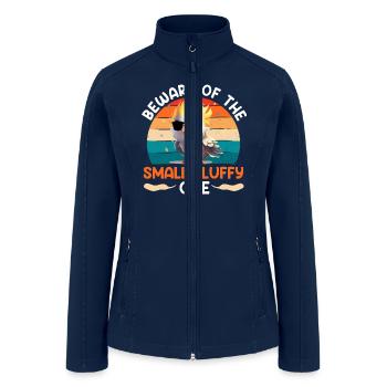 Cockatiel Beware of the small Fluffy one - Women’s Soft Shell Jacket - navy - Front