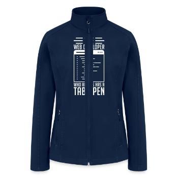 Web Developer Gift Always Tab Open - Women’s Soft Shell Jacket - navy - Front