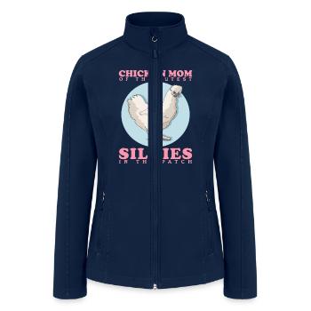 Chicken Mom Of Silkies Silkie Chickens - Women’s Soft Shell Jacket - navy - Front