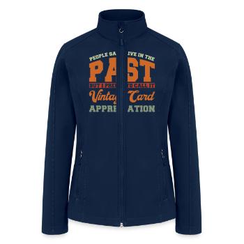 Sport Trading Card Collector I Don't Hoard Cards - Women’s Soft Shell Jacket - navy - Front