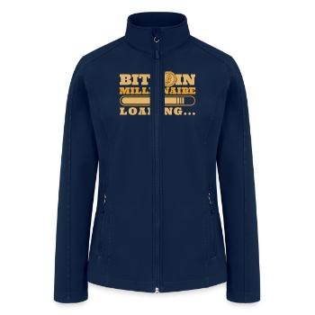Bitcoin Millionaire Loading Crypto Cryptocurrency - Women’s Soft Shell Jacket - navy - Front