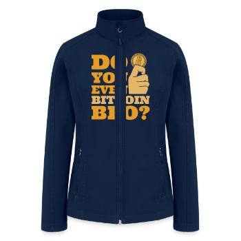 Do You Even Bitcoin Bro Blockchains Crypto Bitcoin - Women’s Soft Shell Jacket - navy - Front