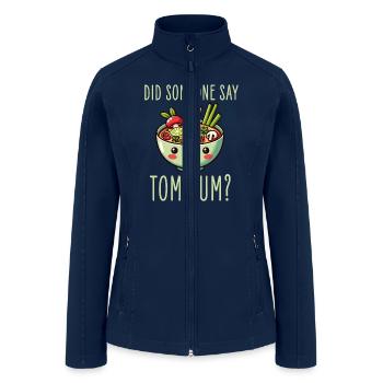 Tom Yum Soup Enthusiasts Delight - Kawaii Thai - Women’s Soft Shell Jacket - navy - Front