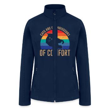 Cats are connoisseurs of comforts - Women’s Soft Shell Jacket - navy - Front