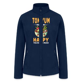 Tom Yum Soup Enthusiast Artistic Design For Thai - Women’s Soft Shell Jacket - navy - Front